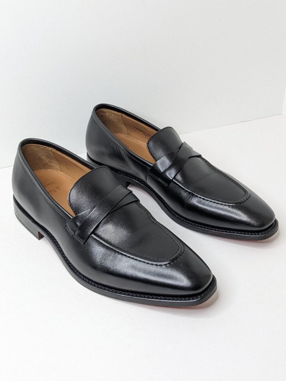 Moral Code Passion Loafers Black Leather Men's 9